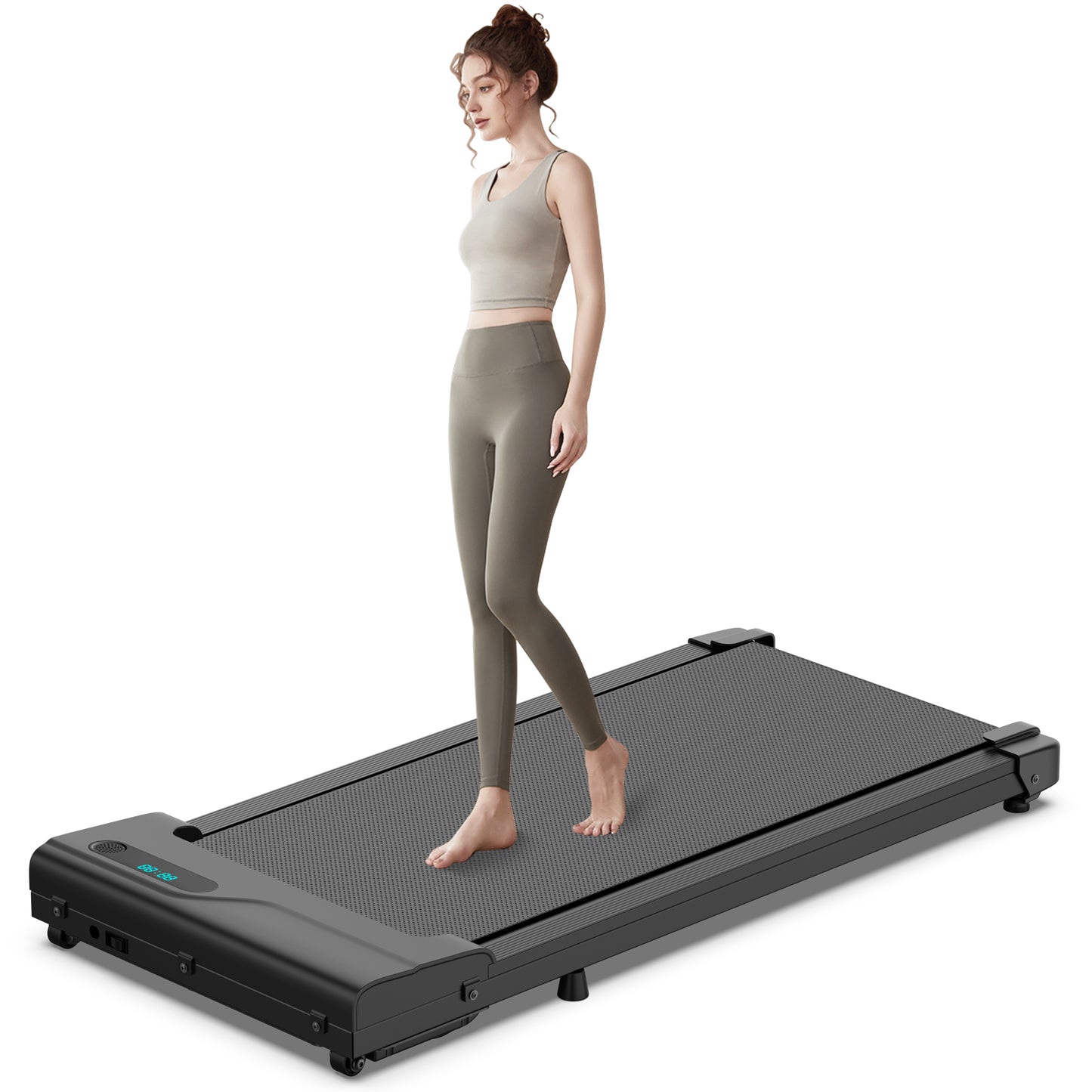 Tapis Roulant Elettrico Salvaspazio - Tapis Roulant Magnetico Walking Pad Mini Tapis Roulant Sotto la Scrivania Treadmill Compatto Macchina per Camminare e Correre con Telecomando et display LED