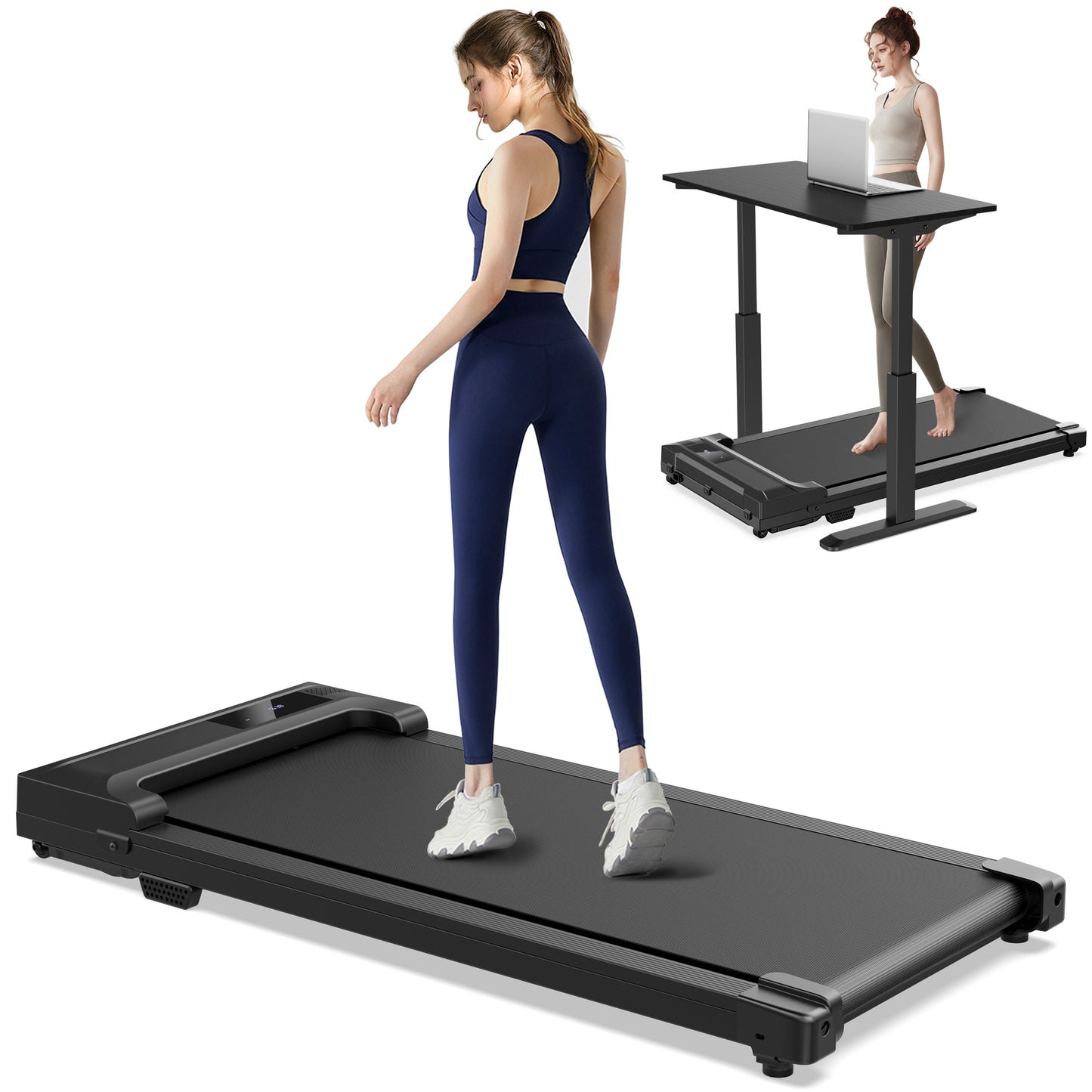 Laufband für Zuhause Walking Pad - 2.5HP Elektrisches Laufband Low Noise Walking Machine Mini Laufbänder Under Desk Schreibtisch Treadmill with LED Display für Zuhause Büro Keine Montage Erforderlich