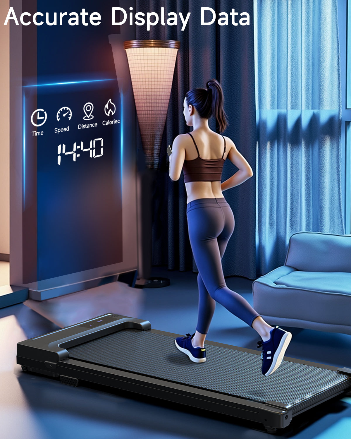 Walking Pad,Portable Treadmill for Home,2.5HP Under Desk Treadmills,Mini Running Machine,Ultra Slim Walking Pad,Compact Folding Treadmill for Heavy People with Remote,LED Display and Bluetooth Speaker