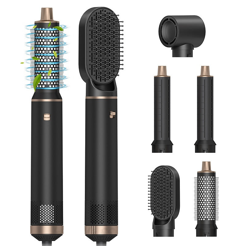 5 IN 1 Hairstyler, Warmluftbürste Set, Multistyler 5 in 1 Airbrush, Lockenstab Automatisch, Rundbürstenföhn, Thermal Brush, Haarstyler für Haar Volumen, Styling, Glätten und Locken