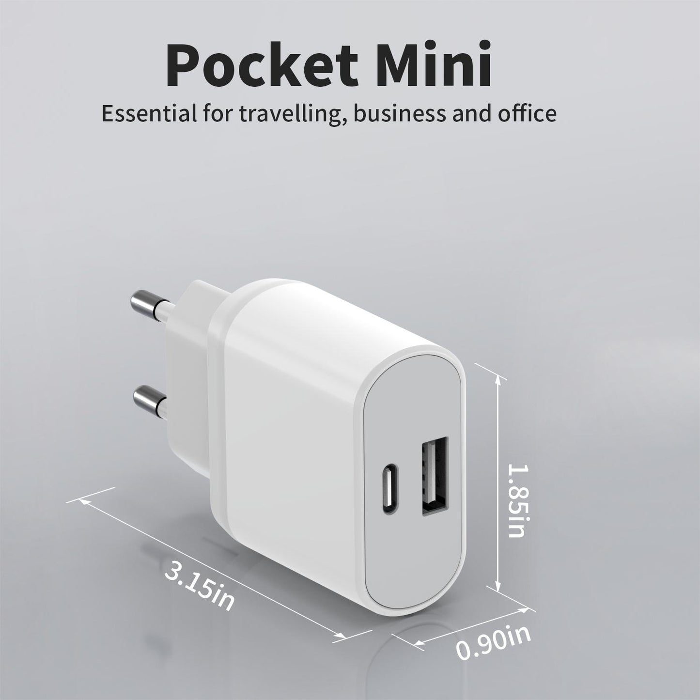 A 2er-Pack USB-C-Ladegerät mit 20-Watt-Schnellstecker für iPhone 15, 14, 13, 12, 11 Pro Max, SE, XS, XR, 8 Plus, Samsung Galaxy, Huawei, iPad, Mobiltelefone, Steckertyp C, Netzteil, Wandkopfadapter.