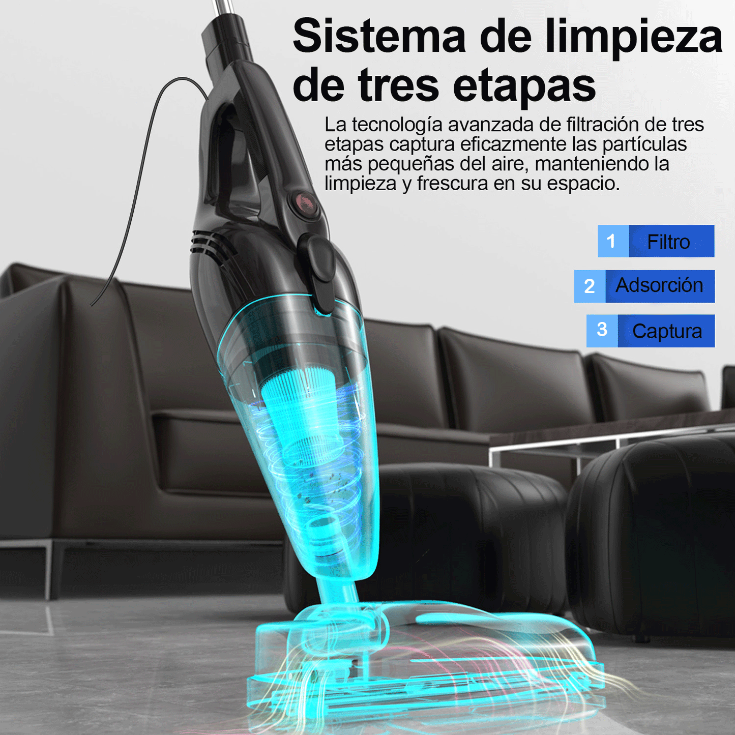 Aspirador sin cable para pelos de mascotas - Aspirador eléctrico de varilla sin cable, escoba eléctrica sin cable, aspirador sin cordón para suelos duros y alfombras