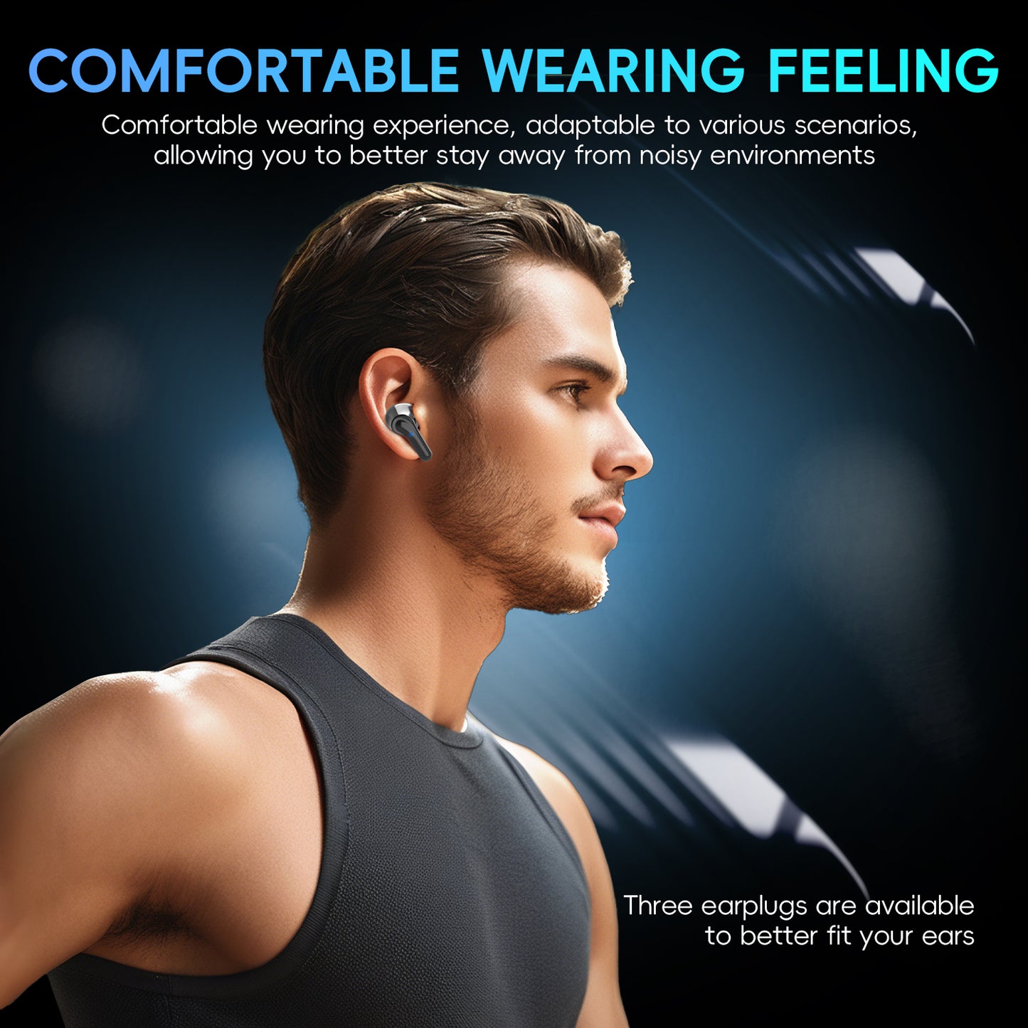 Cuffie wireless, Cuffie wireless, Cuffie con suono stereo Hi-Fi BT5.3, Cuffie con 35 ore di riproduzione, con riduzione del rumore CVC per iPhone, Samsung, Huawei, Xiaomi e Android I68.