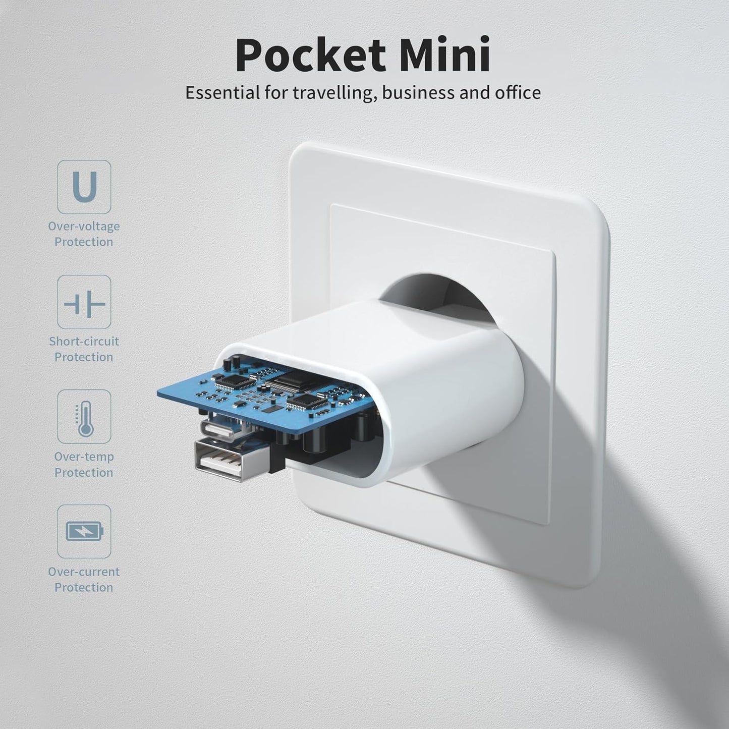 A 2er-Pack USB-C-Ladegerät mit 20-Watt-Schnellstecker für iPhone 15, 14, 13, 12, 11 Pro Max, SE, XS, XR, 8 Plus, Samsung Galaxy, Huawei, iPad, Mobiltelefone, Steckertyp C, Netzteil, Wandkopfadapter.