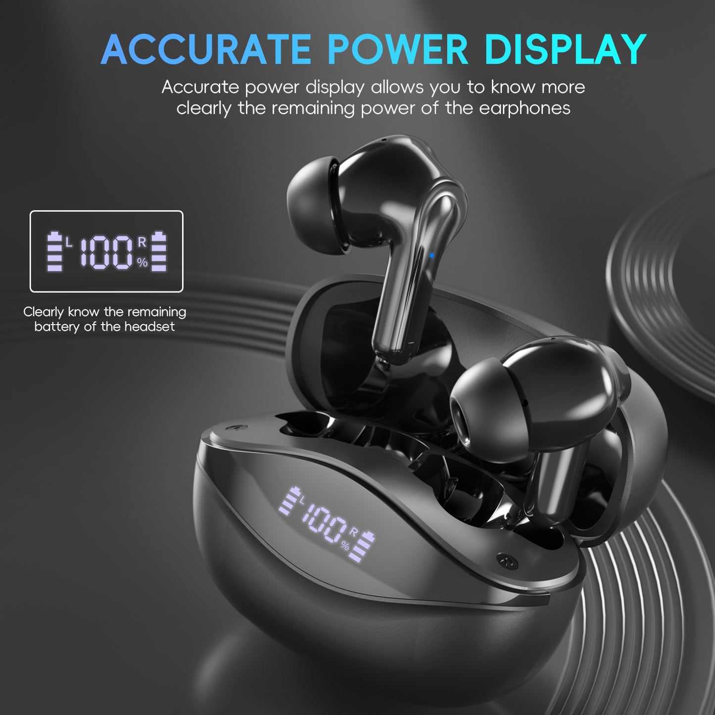 Auriculares inalámbricos, Auriculares inalámbricos, Auriculares con sonido estéreo Hi-Fi BT5.3, Auriculares con 35 horas de reproducción, con reducción de ruido CVC para iPhone, Samsung, Huawei, Xiaomi y Android I68.