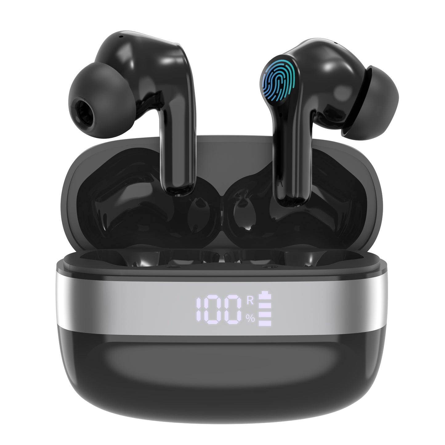 Cuffie wireless, Cuffie wireless, Cuffie con suono stereo Hi-Fi BT5.3, Cuffie con 35 ore di riproduzione, con riduzione del rumore CVC per iPhone, Samsung, Huawei, Xiaomi e Android I90.