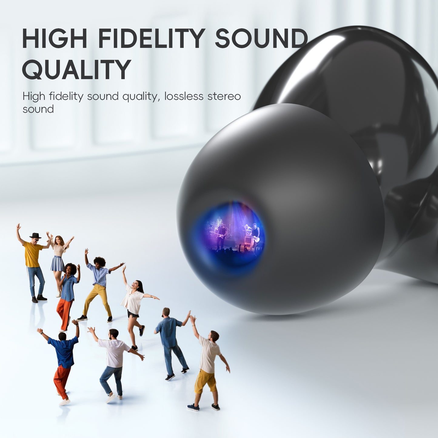 Auriculares inalámbricos, Auriculares inalámbricos, Auriculares con sonido estéreo Hi-Fi BT5.3, Auriculares con 35 horas de reproducción, con reducción de ruido CVC para iPhone, Samsung, Huawei, Xiaomi y Android I90.