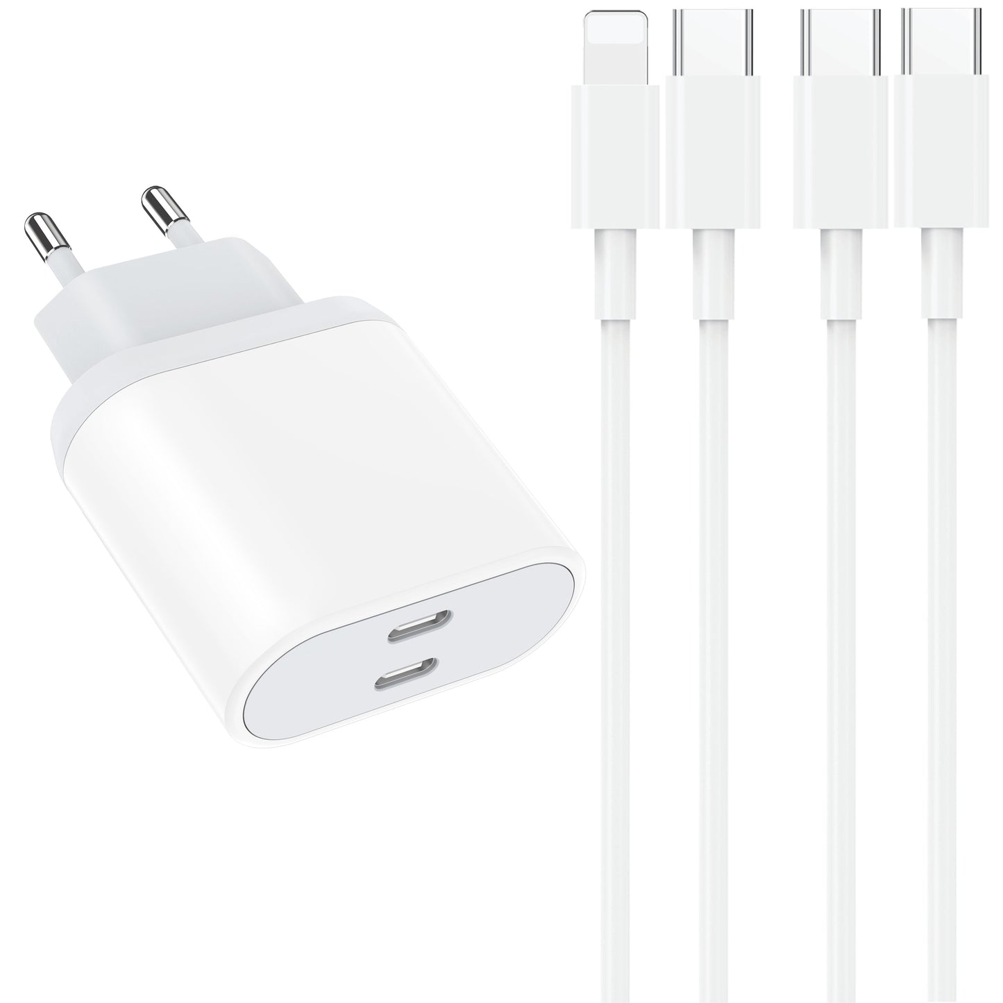 Chargeur USB C, prise USB C 25 W, chargeur rapide pour iPhone 16, 15, 14, 13, 12, 11 Pro Max Plus Mini SE X XS XR, Samsung Galaxy, embout, adaptateur, bloc d'alimentation, USB Type C.